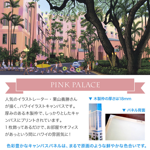 キャンバスパネル絵 PUKR-1704 ピンクパレス